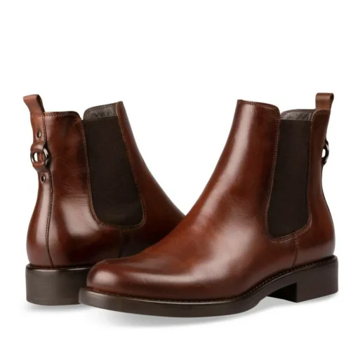Bottines Chelsea MARRON Femme CUIR A Enfiler