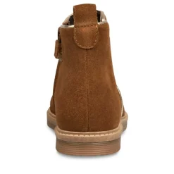 Bottines Chelsea MARRON Fille CUIR Fermeture éclair