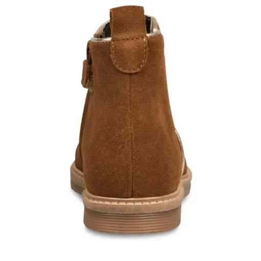 Bottines Chelsea MARRON Fille CUIR Fermeture éclair