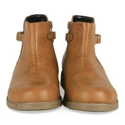 Bottines Chelsea MARRON Fille Motif Uni Fermeture éclair