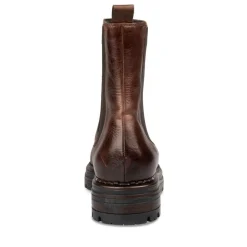 Bottines Chelsea MARRON Femme CUIR Motif Uni A Enfiler