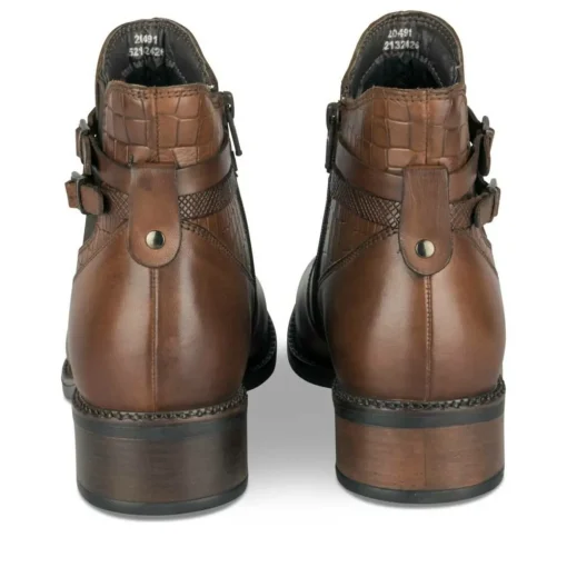Bottines Chelsea MARRON Femme CUIR Motif Uni Fermeture éclair