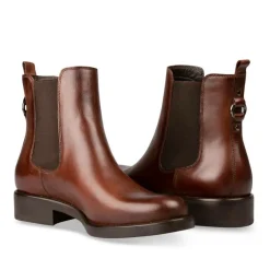 Bottines Chelsea MARRON Femme CUIR A Enfiler