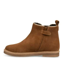 Bottines Chelsea MARRON Fille CUIR Fermeture éclair