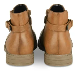 Bottines Chelsea MARRON Fille Motif Uni Fermeture éclair