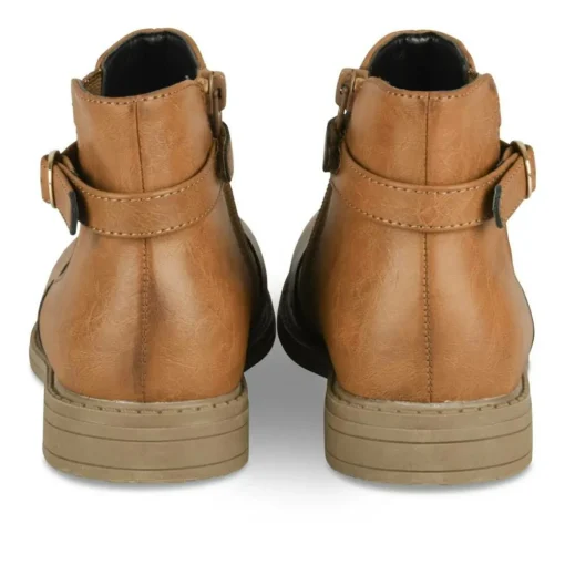 Bottines Chelsea MARRON Fille Motif Uni Fermeture éclair