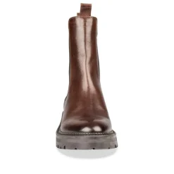 Bottines Chelsea MARRON Femme CUIR Motif Uni A Enfiler