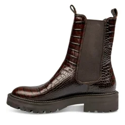 Bottines Chelsea MARRON Femme CUIR Motif Uni A Enfiler