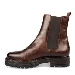 Bottines Chelsea MARRON Femme CUIR Motif Uni A Enfiler