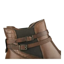 Bottines Chelsea MARRON Femme CUIR Motif Uni Fermeture éclair