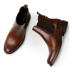 Bottines Chelsea MARRON Femme CUIR A Enfiler