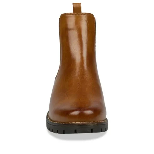 Bottines Chelsea MARRON Femme Elastique