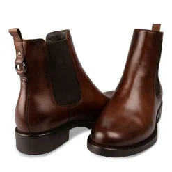 Bottines Chelsea MARRON Femme CUIR A Enfiler