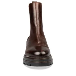 Bottines Chelsea MARRON Femme CUIR Motif Uni A Enfiler