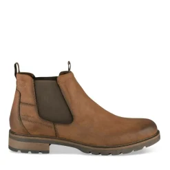 Bottines Chelsea MARRON Homme Motif Uni A Enfiler