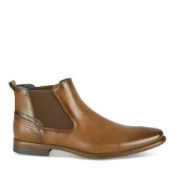 Bottines Chelsea MARRON Homme Motif Uni A Enfiler