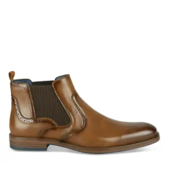Bottines Chelsea MARRON Homme Motif Uni A Enfiler