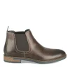 Bottines Chelsea MARRON Homme Motif Uni A Enfiler