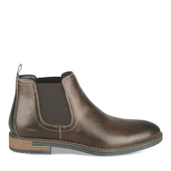 Bottines Chelsea MARRON Homme Motif Uni A Enfiler