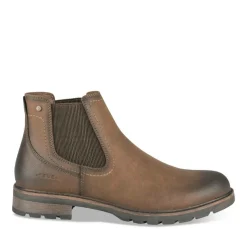Bottines Chelsea MARRON Homme Motif Uni A Enfiler