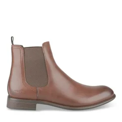 Bottines Chelsea MARRON Homme Motif Uni A Enfiler