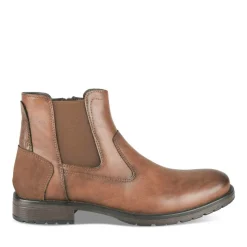 Bottines Chelsea MARRON Homme Motif Uni A Enfiler
