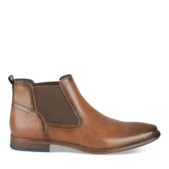Bottines Chelsea MARRON Homme Motif Uni A Enfiler