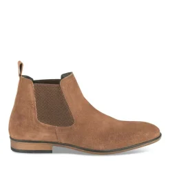 Bottines Chelsea MARRON Homme CUIR Motif Uni A Enfiler