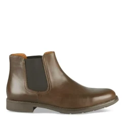 Bottines Chelsea MARRON Homme CUIR Motif Uni A Enfiler