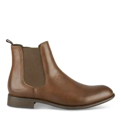 Bottines Chelsea MARRON Homme Motif Uni A Enfiler