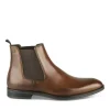 Bottines Chelsea MARRON Homme CUIR Motif Uni A Enfiler