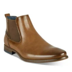 Bottines Chelsea MARRON Homme Motif Uni A Enfiler