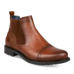 Bottines Chelsea MARRON Homme CUIR Elastique