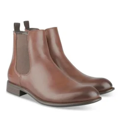 Bottines Chelsea MARRON Homme Motif Uni A Enfiler