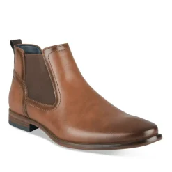 Bottines Chelsea MARRON Homme Motif Uni A Enfiler