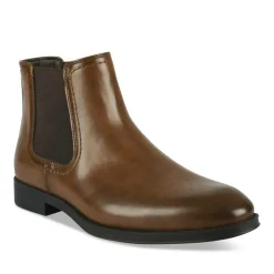Bottines Chelsea MARRON Homme Motif Uni A Enfiler
