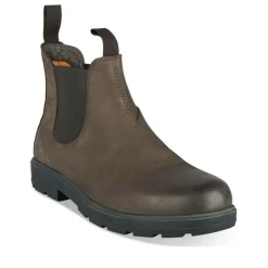 Bottines Chelsea MARRON Homme CUIR Motif Uni A Enfiler