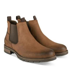 Bottines Chelsea MARRON Homme Motif Uni A Enfiler