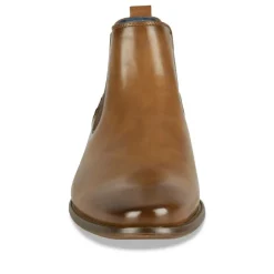Bottines Chelsea MARRON Homme Motif Uni A Enfiler