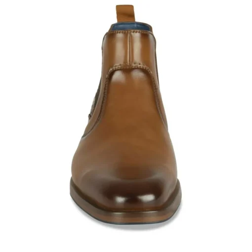 Bottines Chelsea MARRON Homme Motif Uni A Enfiler
