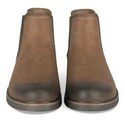 Bottines Chelsea MARRON Homme Motif Uni A Enfiler