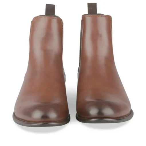 Bottines Chelsea MARRON Homme Motif Uni A Enfiler