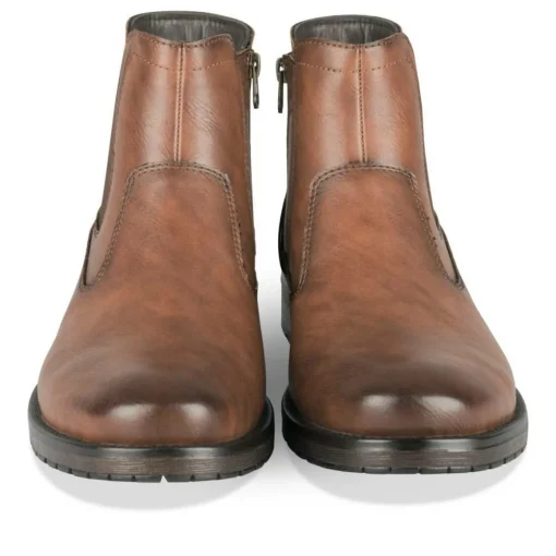 Bottines Chelsea MARRON Homme Motif Uni A Enfiler