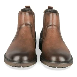 Bottines Chelsea MARRON Homme Motif Uni A Enfiler