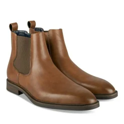 Bottines Chelsea MARRON Homme Motif Uni A Enfiler