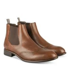 Bottines Chelsea MARRON Homme Motif Uni A Enfiler