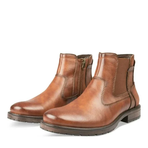 Bottines Chelsea MARRON Homme Fermeture éclair