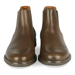 Bottines Chelsea MARRON Homme CUIR Motif Uni A Enfiler