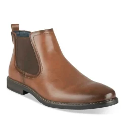 Bottines Chelsea MARRON Homme Motif Uni A Enfiler