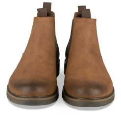 Bottines Chelsea MARRON Homme Motif Uni A Enfiler
